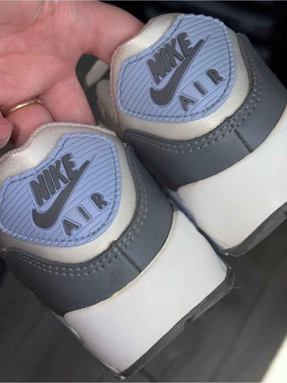 Nike Women’s Air Max Sneakers in White, Light Blue & Gray